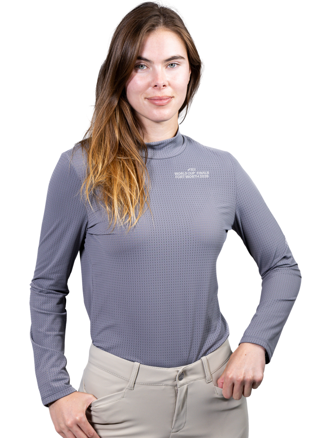 Alesia Long Sleeve Mockneck Officially Licensed FEI™ World Cup™ Finals Fort Worth 2026 Merchandise