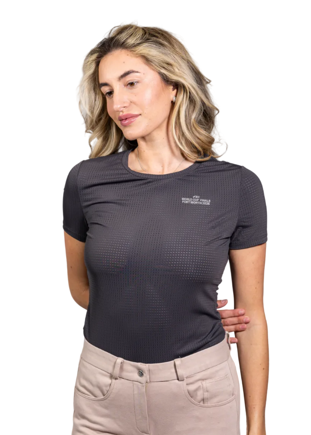 Hallie Short Sleeve Tee Shirt Officially Licensed FEI™ World Cup™ Finals Fort Worth 2026 Merchandise