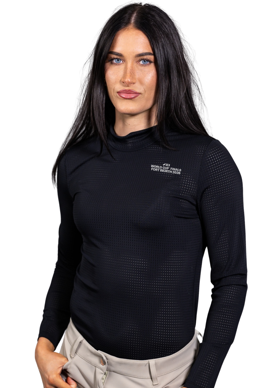 Alesia Long Sleeve Mockneck Officially Licensed FEI™ World Cup™ Finals Fort Worth 2026 Merchandise