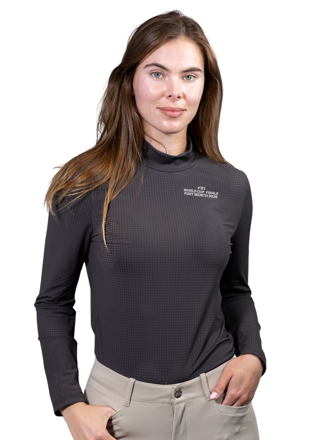 Alesia Long Sleeve Mockneck Officially Licensed FEI™ World Cup™ Finals Fort Worth 2026 Merchandise