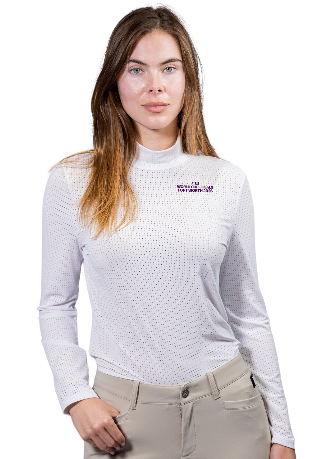 Alesia Long Sleeve Mockneck Officially Licensed FEI™ World Cup™ Finals Fort Worth 2026 Merchandise